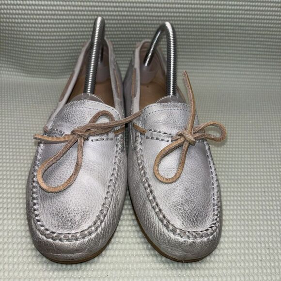 FRYE Boat Shoes Leather Slip On Flats Women’s Size 8.5M 3471295-ICE - Picture 2 of 9